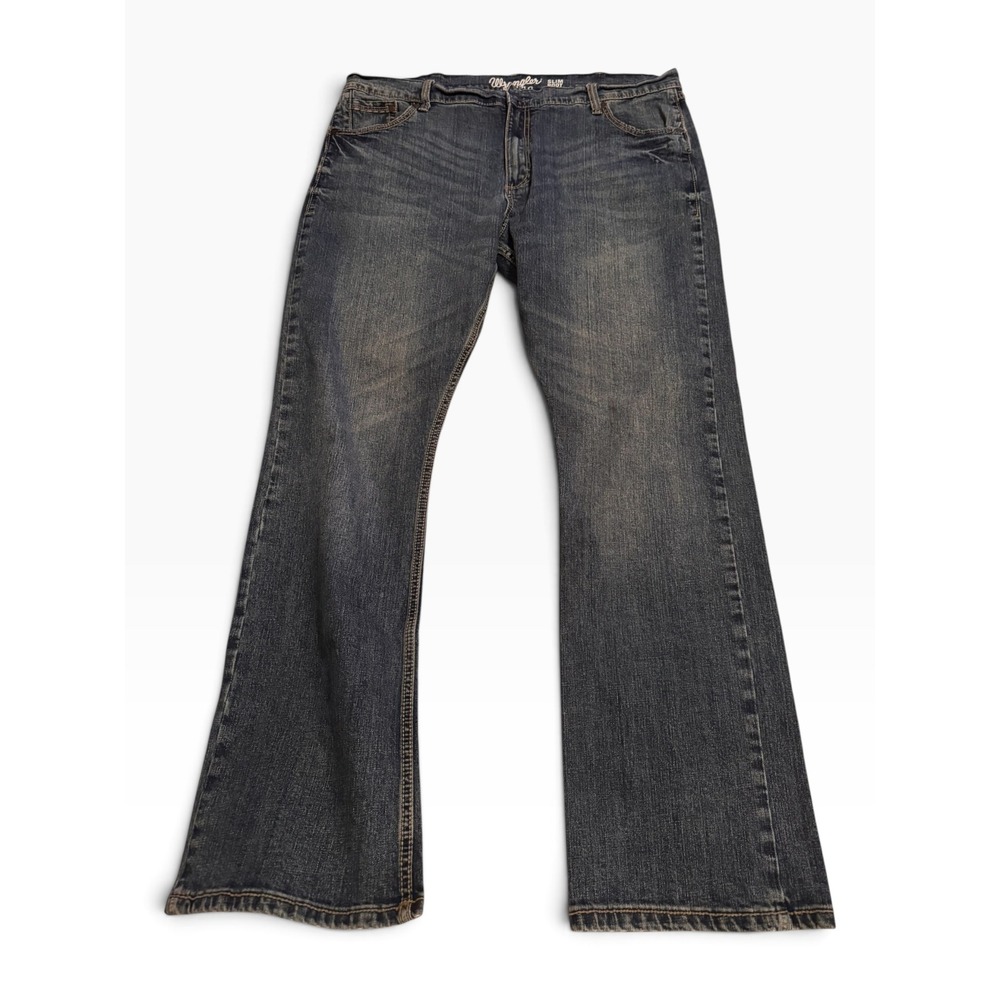 Wrangler Retro Slim Boot Jeans Mens 40x34 Dark Wash Denim WLT77LY